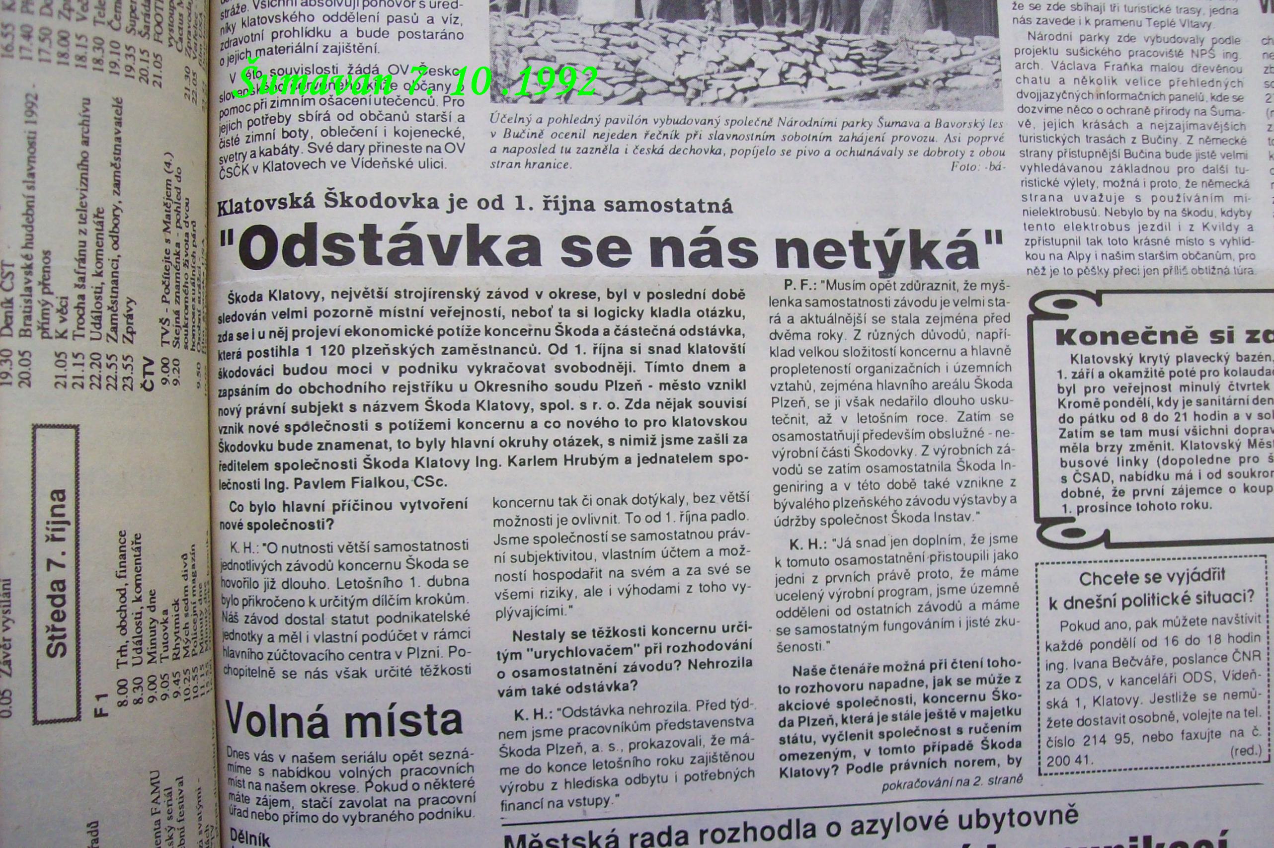 Šumavan 7 10 1992.JPG